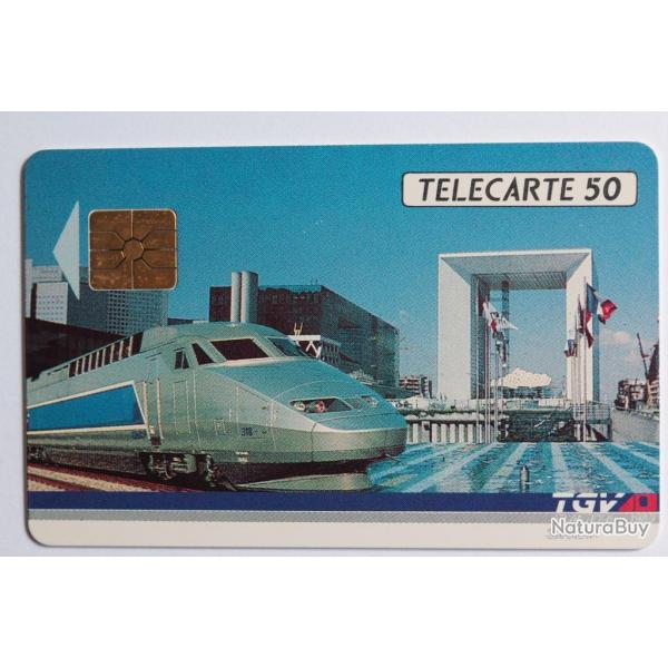 Tlcarte  puce France Prive T.G.V. Atlantique 1 1990
