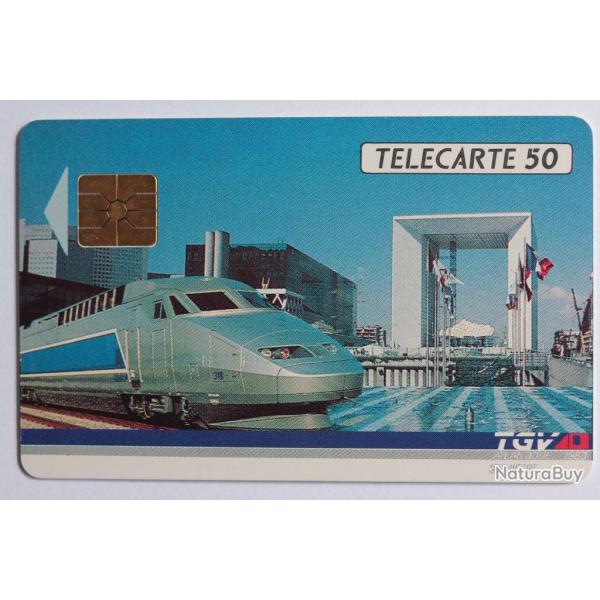 Tlcarte  puce France Prive T.G.V. Atlantique 1 1990