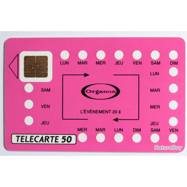 Tlcarte  puce France Prive Organon 1990