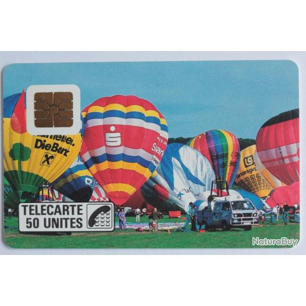 Tlcarte  puce France Prive Montgolfires MPB 1989