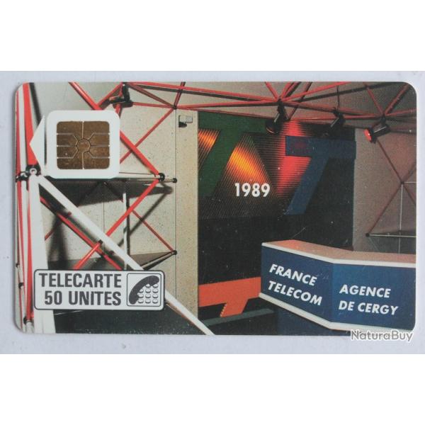 Tlcarte  puce France Interne Cergy 1989