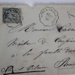 Enveloppe France cachet de convoyeur de ligne avec retour 189