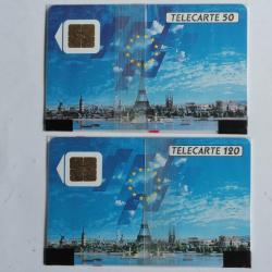 Télécartes à puce France Dimension Européenne 1989 NSB