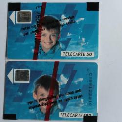 Télécartes à puce France Visage d'enfant 1989 NSB