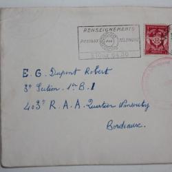 Enveloppe France FM cachet Le Vaguemestre 1960