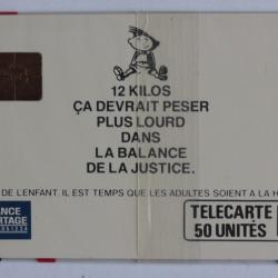 Télécarte à puce France Enfance et partage Garçon 1989 NSB