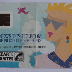 Télécarte à puce France News Lorraine 1989 NSB