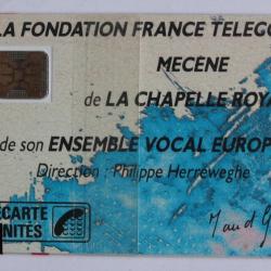 Télécarte à puce France Chapelle royale 1 1989 NSB