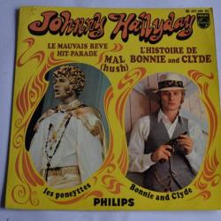 45 Tours  Johnny Hallyday ?- L'histoire De Bonnie And Clyde