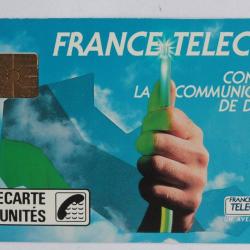 Télécarte à puce France Lille Fibre optique 50U 1989