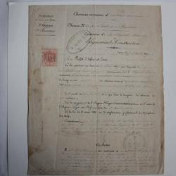 Pli marque Postale timbres impérial 1f50 préfecture Indre en Loire 1869