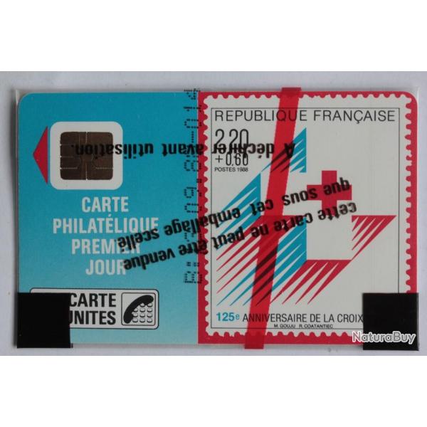 Tlcarte  puce France Carte philatlique Premier Jour Croix-rouge NSB