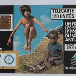 Télécarte à puce France Polio + 120U SC3 1988