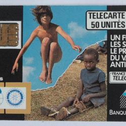 Télécarte à puce France Polio + 50U SC3 1988