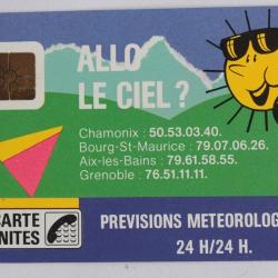 Télécarte à puce France Allo le ciel 50U 1988