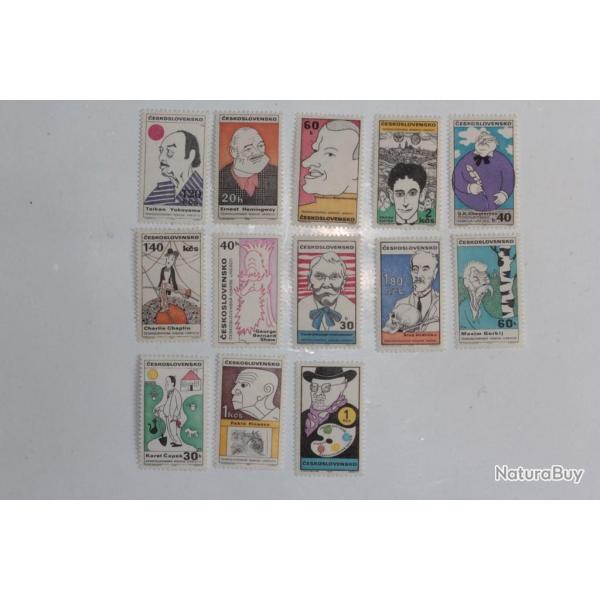 Timbres Tchcoslovaquie Komisia UNESCO 1968/1969 neufs