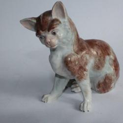 Chat porcelaine Dresden Carl Thieme