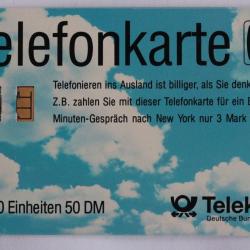 Télécarte à puce Allemagne Wolkenhimmel 1991
