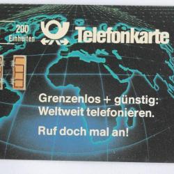 Télécarte à puce Allemagne Grenzenlos 1989