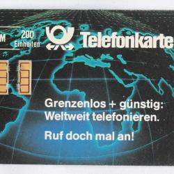 Télécarte à puce Allemagne Grenzenlos 1989
