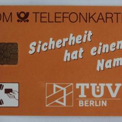 Télécarte à puce Allemagne TÜV Berlin Sicherheit 1988
