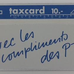Télécarte L&G dummy Avec les compliments des PTT Suisse