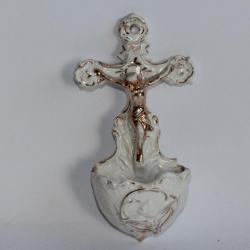 Ancien bénitier porcelaine