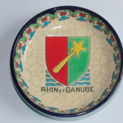 LONGWY Coupelle émaux Rhin et Danube Colmar
