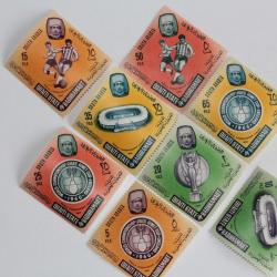 Timbres South arabia Qu'aiti state in Hadhramaut football 1966 neufs