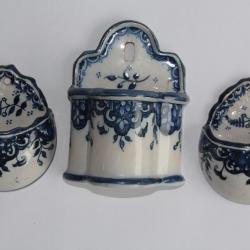 Bouquetières d'applique faïence Quimper