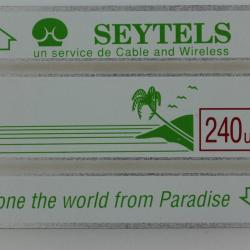 Télécarte L&G dummy Seychelles Phone The World From Paradise