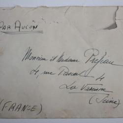 Enveloppe Iran par avion shah mohammed 1950