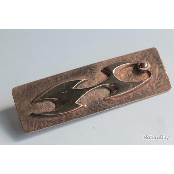 Broche design bronze cuivr Michle FORGEOIS Bijoux