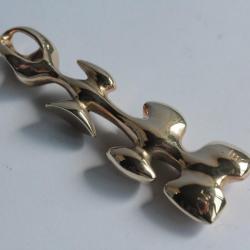 Pendentif design bronze doré Michèle FORGEOIS