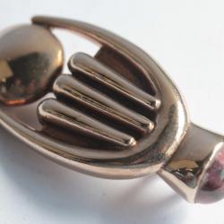 Pendentif design bronze cuivré Michèle FORGEOIS