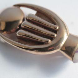 Pendentif design bronze cuivré Michèle FORGEOIS