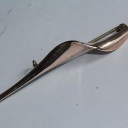 Broche design bronze cuivré Michèle FORGEOIS Bijoux