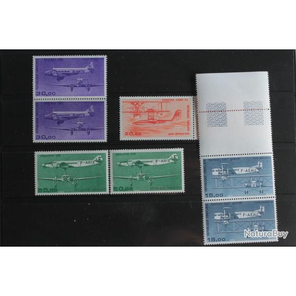 Timbres France Poste arienne 1984-1987 paire neufs