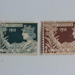 Timbres Portugal Festas da cidade 1913 neufs sans gomme