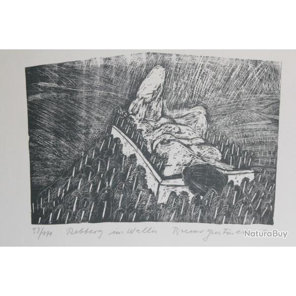 Bois grav original Bruno Gentinetta Rebberg in Wallin 1981