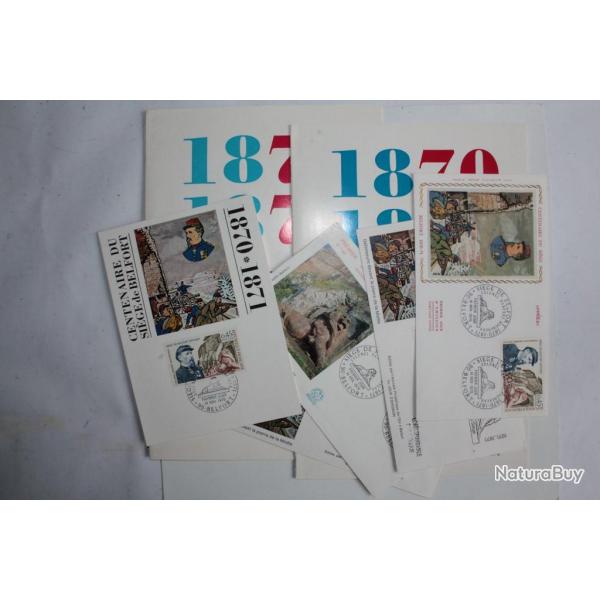 Lot centenaire du sicle de Belfort FDC 1970 Timbres