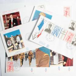 Lot 5 enveloppe et 4 carte Max général de Gaulle FDC Lille Nord 1971
