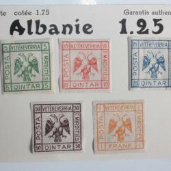 Timbres Albanie Vetekeverria 1921 neufs sur charnière