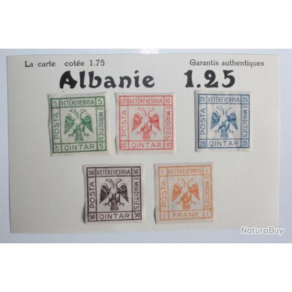 Timbres Albanie Vetekeverria 1921 neufs sur charnire