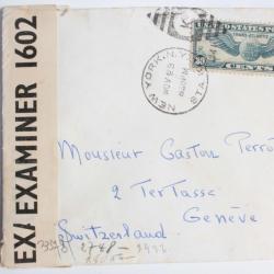 Enveloppe USA censure Allemande Geoffnet 1941
