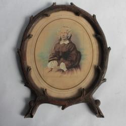 Cadre bois sculpté Art Populaire Forêt Noire Brienz