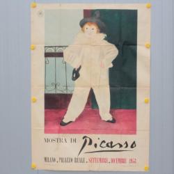 Pablo PICASSO Affiche originale Exposition Milan Palazzo Reale 1953