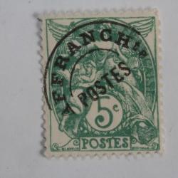 Timbres France pré-oblitéré type blanc 5c 1925 erreur d'impression