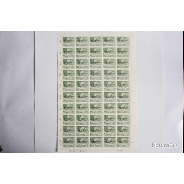 Feuille 50 timbres Suisse nation unies Office europen 1950 neufs