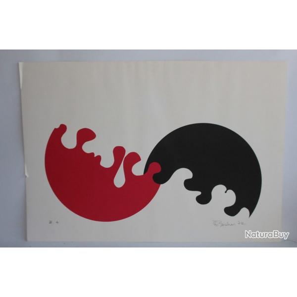 Srigraphie couleurs Andr BUCHER 1972 preuve d'artiste